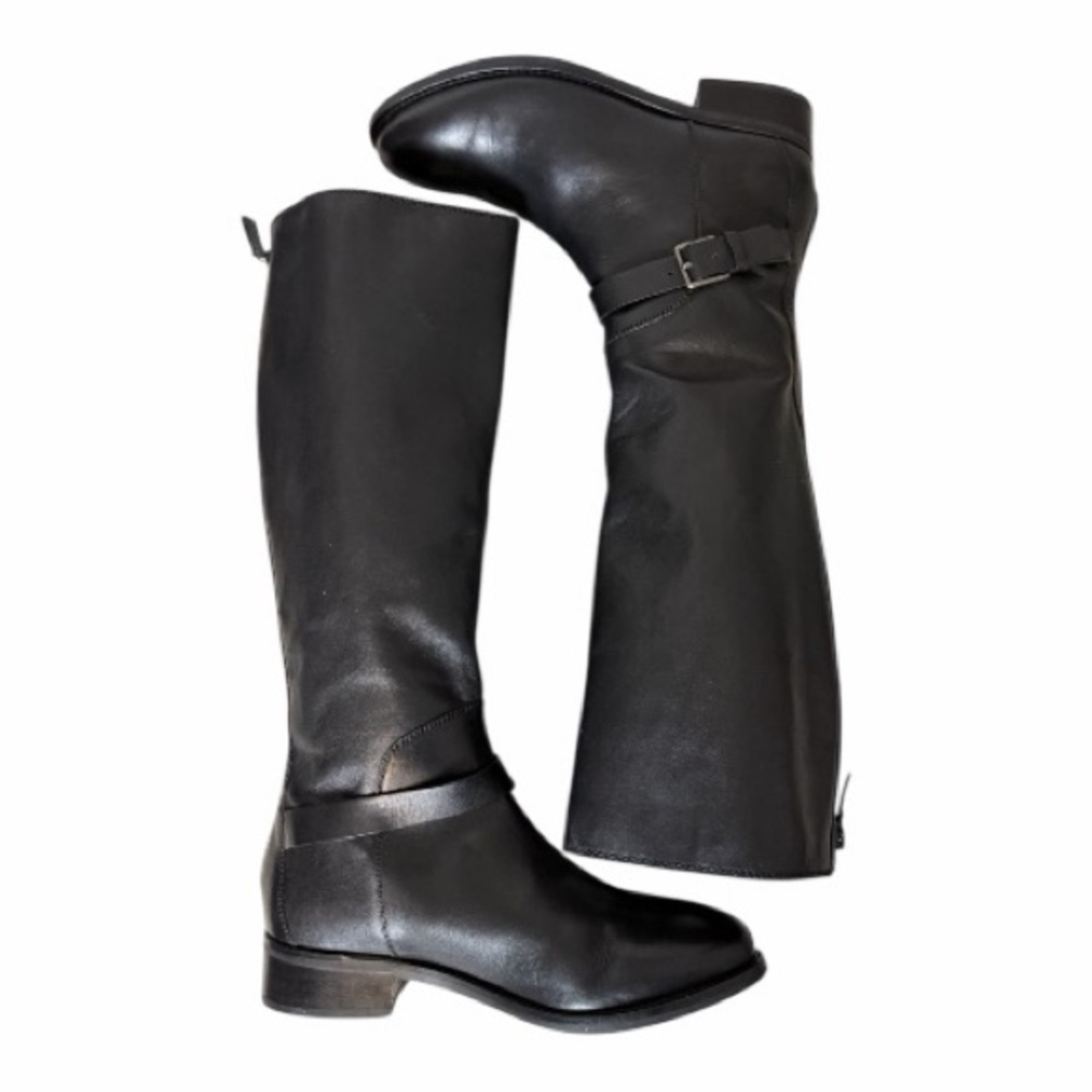 Cole Haan Briarcliff Women's Black Leather Knee-High Boots Equestrian 8 - Picture 3 of 12